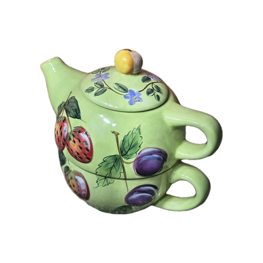 Gibson Teapot Teacup Home Fruit N Berries Tea For One Claire‎ Murray Pantryware